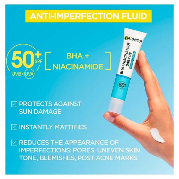 Garnier Pure Active Bha + Niacinamide Uv Daily Fluid Spf50