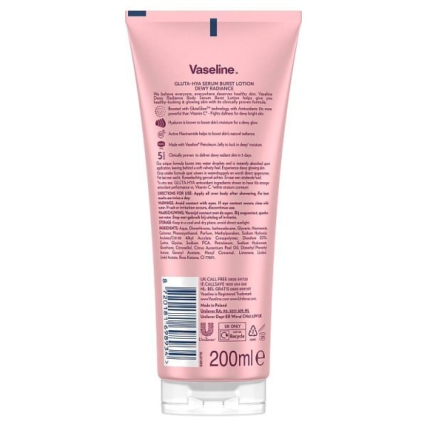Vaseline Gluta-Hya Dewy Radiance Serum Burst Lotion 200 ml