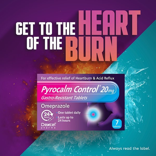 Pyrocalm Control Gastro-Resistant Omeprazole 7 Tabs 20mg