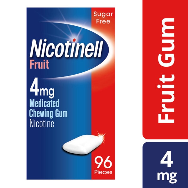 Nicotinell Gum Stop Smoking Aid 4mg Fruit 96 Pieces