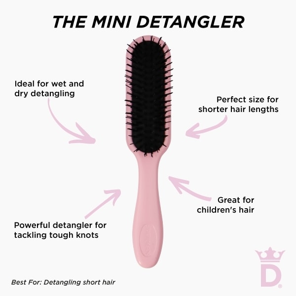 Denman D90 Pink Crush Mini Tangle Tamer Ultra Brush