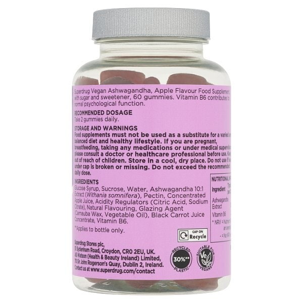 Superdrug Ashwagandha 300mg Gummies 60s
