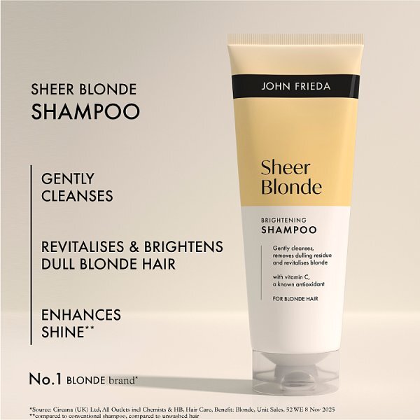 John Frieda Sheer Blonde Brightening Shampoo 250Ml