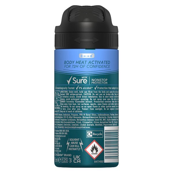 Sure Men Nonstop Invisible Ice Fresh Anti-Perspirant Aerosol 75 ml