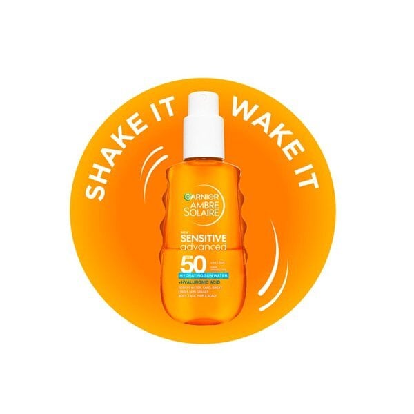 Garnier Ambre Solaire Sensitive SPF50 Hydrating Sun Water 150ml