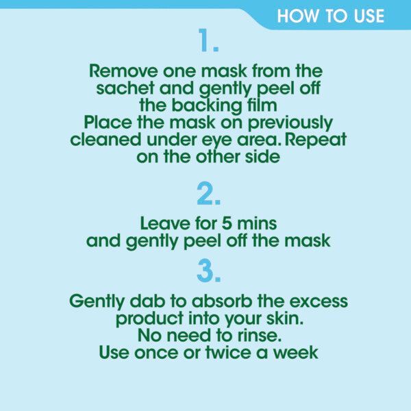 Simple water boost reviving hydrogel under eye mask 2pc