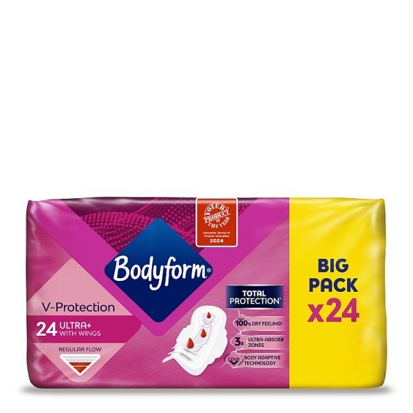 Bodyform Ultra Normal Sanitary Towels Wings 24 pack