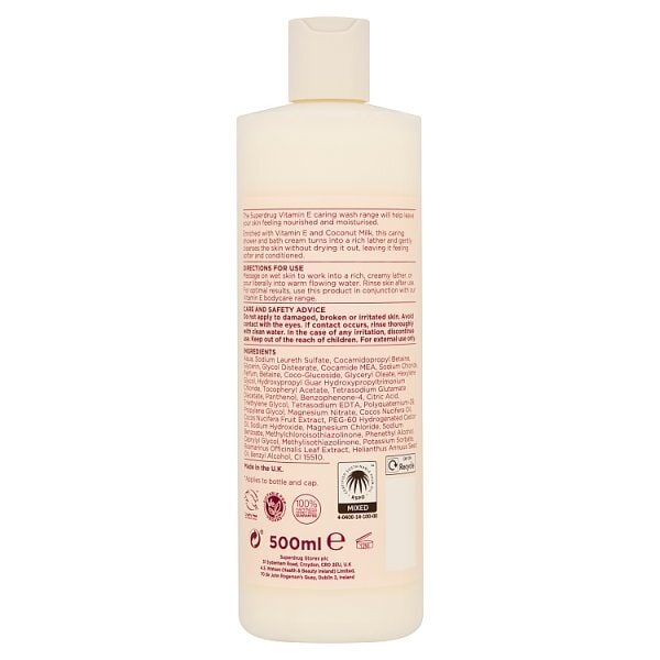 Superdrug Vitamin E & Coconut Body & Bath 500ml