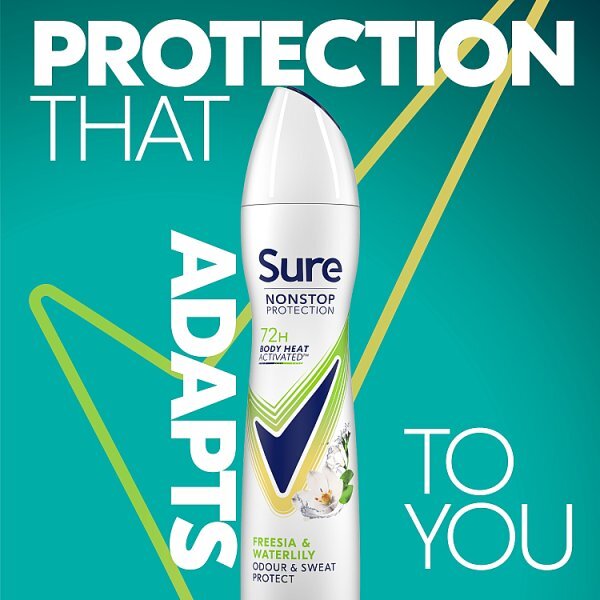 Sure Women Nonstop Freesia & Waterlily 72hr Deodorant Spray 250ml Fifa World cup Limited Edition