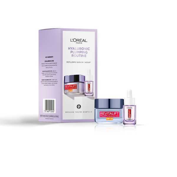 L'Oreal Paris Revitalift Filler Hyluronic Plumping Routine