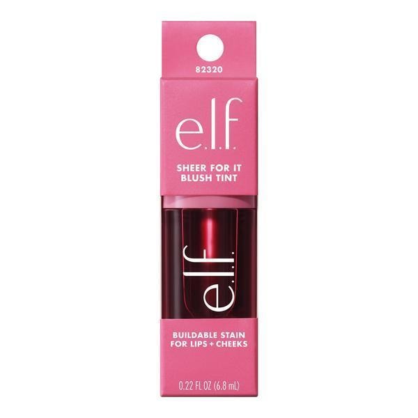 e.l.f. Sheer For It Blush Tint - Buildable Stain For Lips + Cheek Red