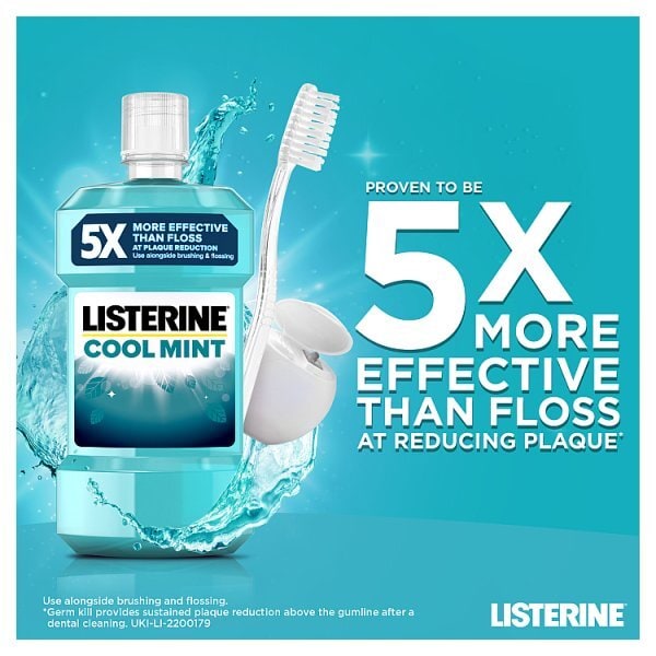 Listerine Antibacterial Mouthwash Coolmint 1 Litre