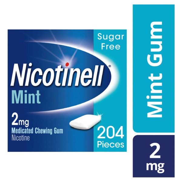 Nicotinell Gum Stop Smoking Aid 2 mg Mint 204 Pieces