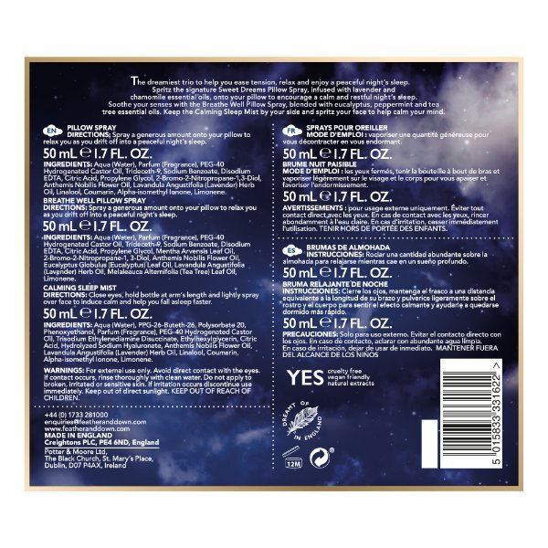 Feather & Down Sleep Spray Trio