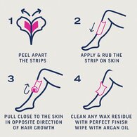 Veet Expert Wax Strips Legs Body Sensitive Hair Removal 20s