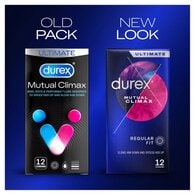 Durex Mutual Climax Condoms Silicone Lube Regular Fit 12s