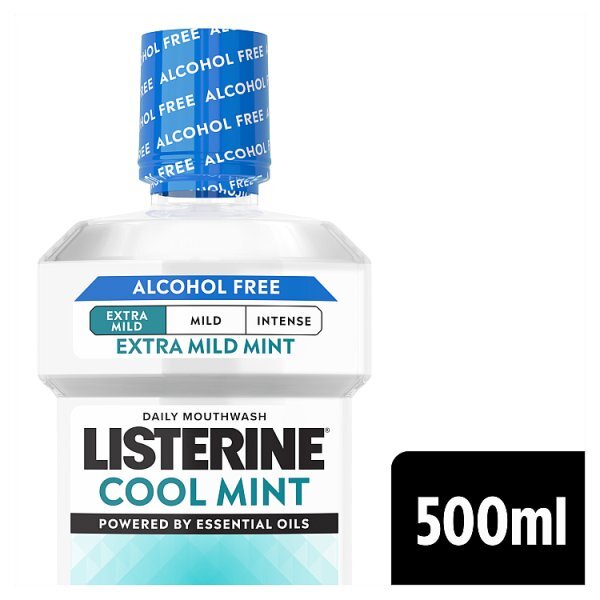 Listerine Cool Mint Extra Mild Alcohol Free Mouthwash 500Ml