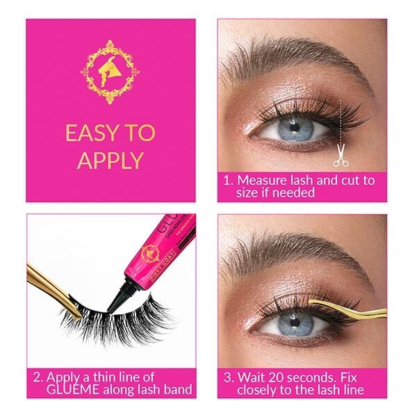 Pinky Goat Silk False Eyelashes - Sahar