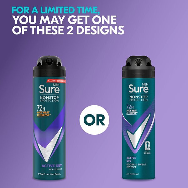 Sure Men Antiperspirant Deo Aerosol Nonstop Active 150ml
