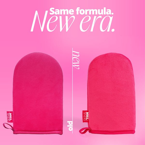 Skin & Tan Pink Velvet Tanning Mitt