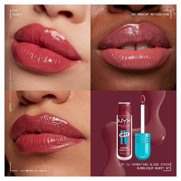 NYX Lip IV Hydating Gloss Stain Lip Gloss Bubblegum Burst 5ml