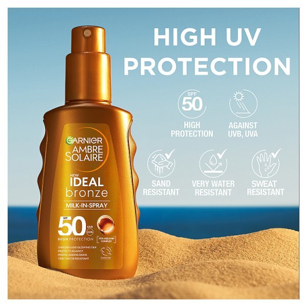 Garnier Ambre Solaire Ideal Bronze Milk In Spray Spf 50