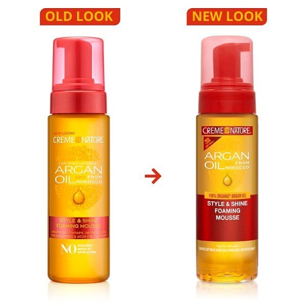 Creme of NatureÿArgan Oil Style & Shine Foaming Mousse 207ml