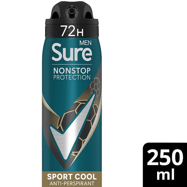 Sure Men Nonstop Protection Sport Cool Anti-Perspirant Aerosol 250 ml