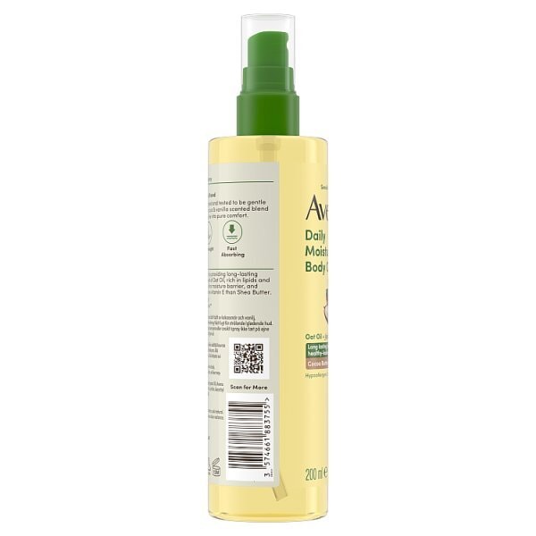 AVEENO Daily Moisturising Oil Spray Comforting Cocoa Vanilla 200ml