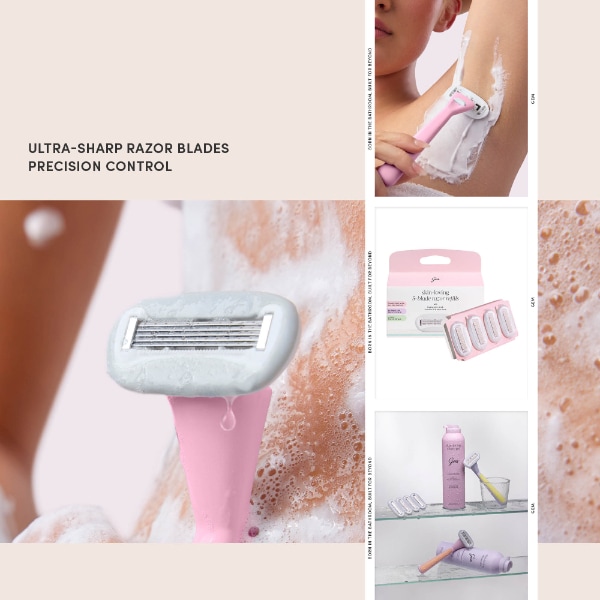 Gem Skin-Loving 5-Blade Razor Refills