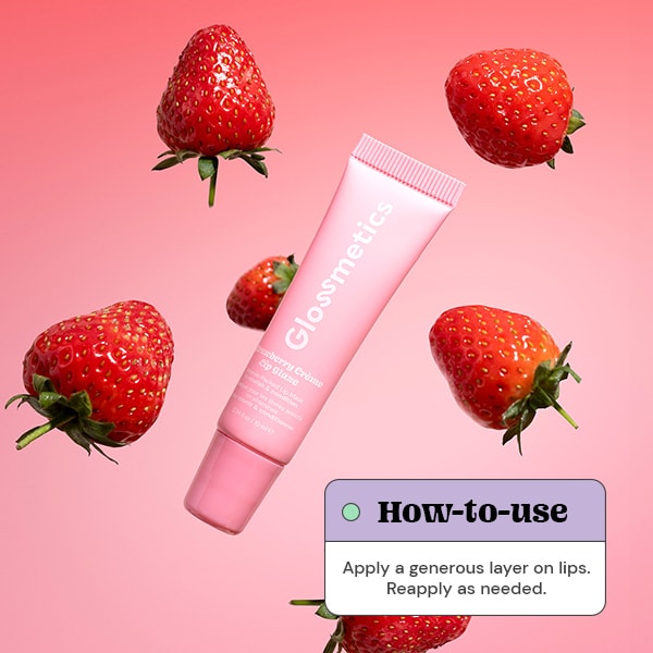 Glossmetics Strawberry Crème Peptide Lip Glaze (Shade: Pink) - 10ml