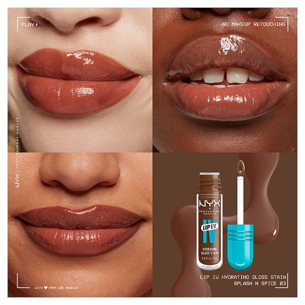 NYX Professional Makeup Lip IV Hydrating Lip Stain Gloss Splash Spice