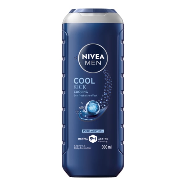 Nivea Men Cool Kick 5In1 Shower Gel 500Ml