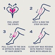 Veet Expert Wax Strips Legs Body Sensitive Hair Removal 20s