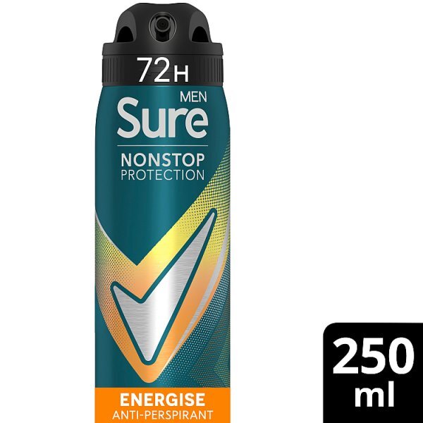 Sure Men Nonstop Protection Energise Anti-Perspirant Aerosol 250 ml
