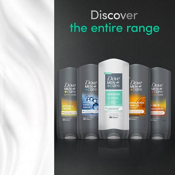 Dove Men+Care Sensitive 3-in-1 Hair, Face and Body Wash 400 ml