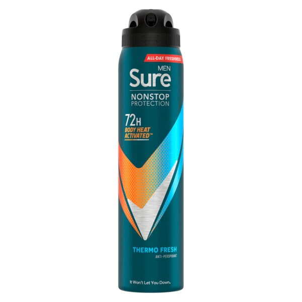 Sure Men Antiperspirant Deo Aerosol Nonstop Thermo 250Ml