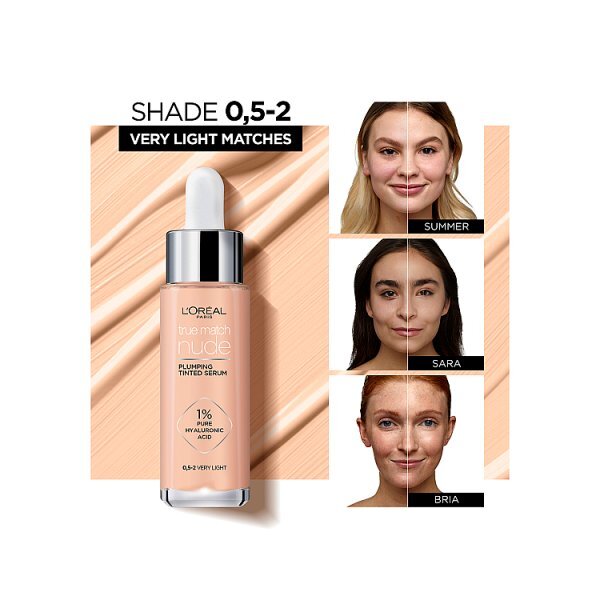 L'Oréal Paris True Match Nude Tinted Serum 0.5-2 Very Light
