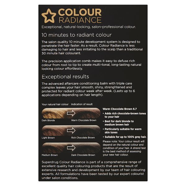 Superdrug Colour Radiance Permanent Hair Dye Chocolate Brown