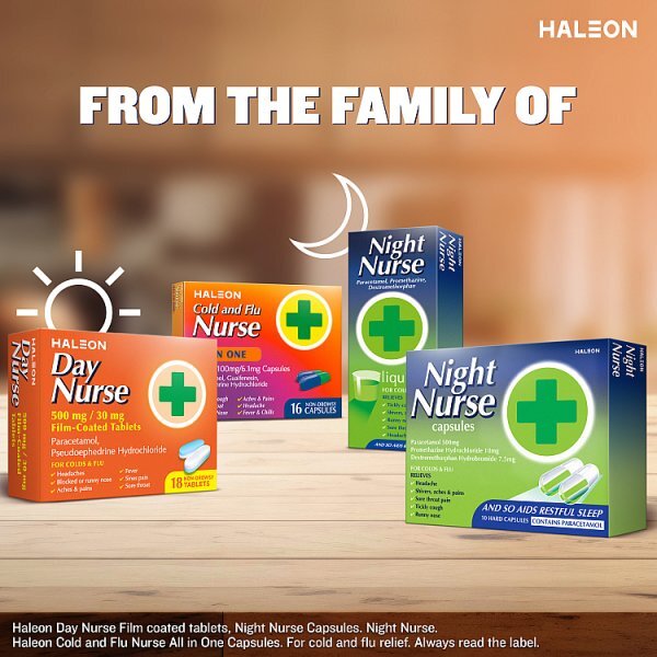 Haleon Cold And Flu Nurse, All In One, 16 Capsules