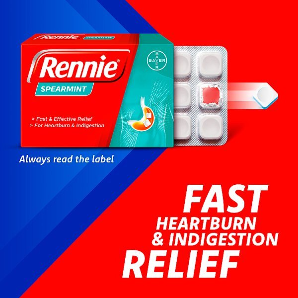Rennie Spearmint Heartburn & Indigestion Relief 24 Tablets