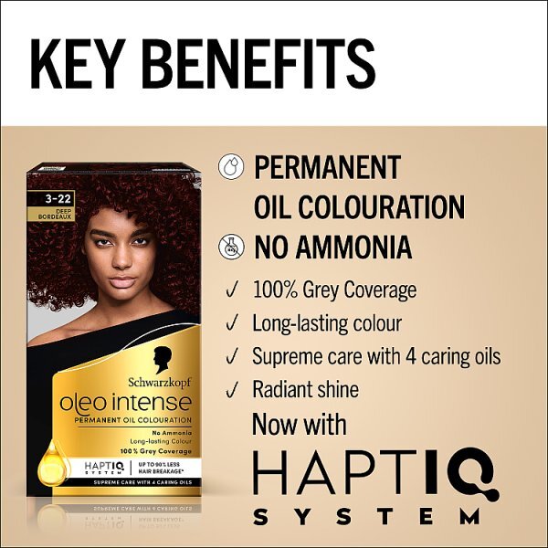 DNR Schwarzkopf Oleo Intense Deep Bordeaux Permanent Hair Dye