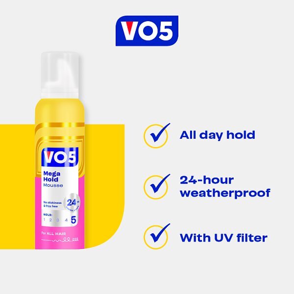 VO5 Mega Hold Hair Mousse 200ml