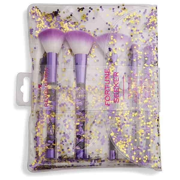 I Heart Revolution Fortune Seeker Purple Glitter Brush Set