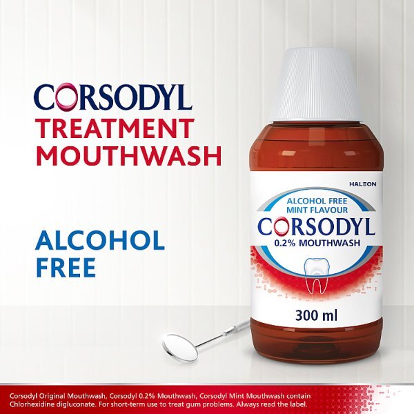 Corsodyl Gum Treatment Mouthwash Chlorhexidine 0.2% Mint