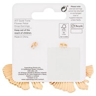 Superdrug Gold Tone Flower Petal Drop Earrings
