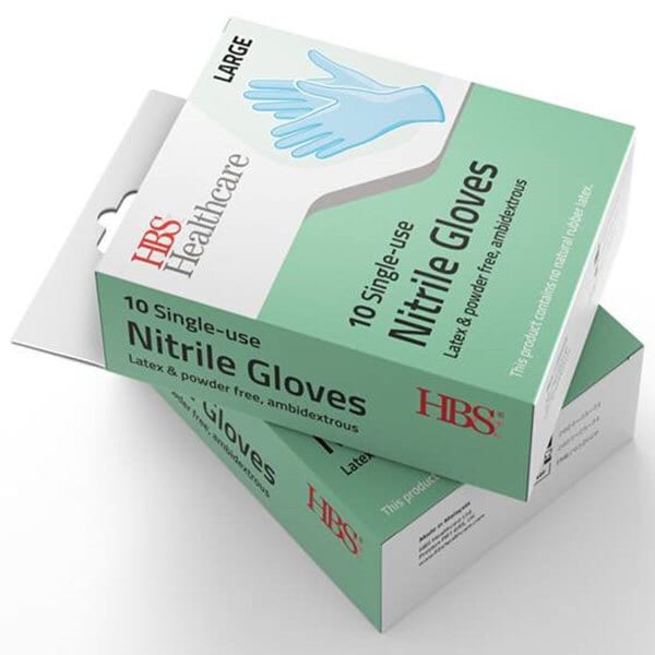 HBS Nitrile Gloves x 10