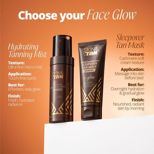 Skin & Tan Face Glow Deep Hydration Tan Mask 75ml