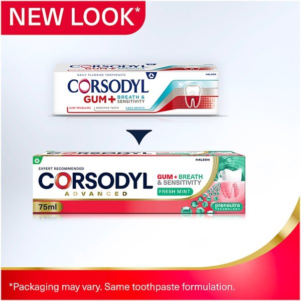 Corsodyl Gum+ Breath & Sensitivity Toothpaste 75Ml