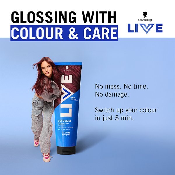 Schwarzkopf LIVE Cherry Cola Red Colour & Shine Hair Gloss